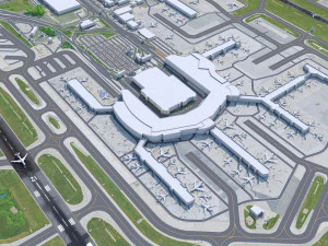 Baltimore Washington International Thurgood Marshall Airport 10km 3D Model
