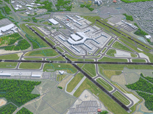 Baltimore Washington International Thurgood Marshall Airport 10km 3D Модель