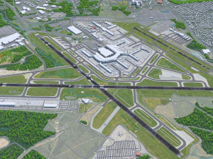 Baltimore Washington International Thurgood Marshall Airport 10km 3D Model