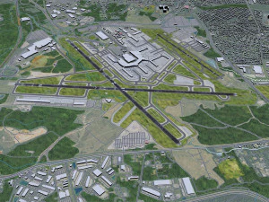 Baltimore Washington International Thurgood Marshall Airport 10km 3D Model