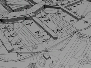 Baltimore Washington International Thurgood Marshall Airport 10km 3D Model