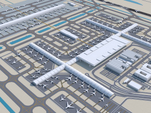 Bangkok Suvarnabhumi Airport 12km 3D मॉडल