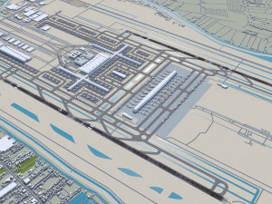 Bangkok Suvarnabhumi Airport 12km 3D मॉडल