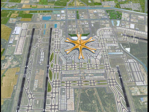 Beijing Daxing Airport 20km 3D Model