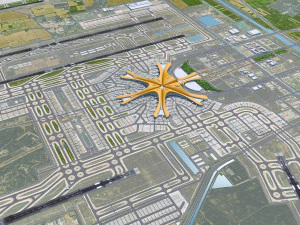 Beijing Daxing Airport 20km 3D Model