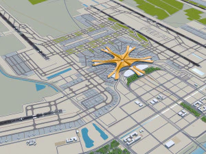 Beijing Daxing Airport 20km 3D Model