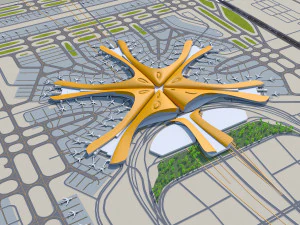 Beijing Daxing Airport 20km 3D Model