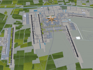Beijing Daxing Airport 20km 3D 模型