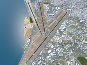Beirut Rafic Hariri Airport 10km 3D Model