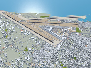 Beirut Rafic Hariri Airport 10km 3D Model