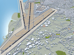 Beirut Rafic Hariri Airport 10km 3D Model