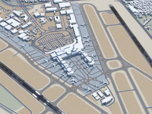 Beirut Rafic Hariri Airport 10km 3D Model