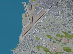 Beirut Rafic Hariri Airport 10km 3D Model
