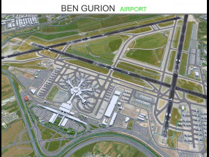 Aeropuerto Ben Guri&oacute;n 10 km Modelo 3D