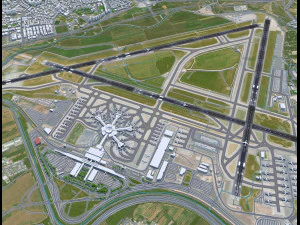 Ben Gurion Airport 10km 3D Model