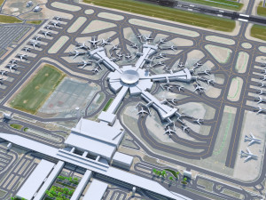 Ben Gurion Airport 10km 3D-Modell