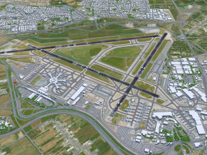 Ben Gurion Airport 10km 3D-Modell