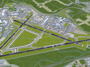 Ben Gurion Airport 10km 3D-Modell