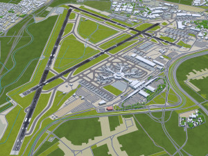 Ben Gurion Airport 10km 3D-Modell