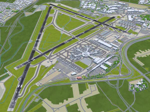 Ben Gurion Airport 10km 3D Model