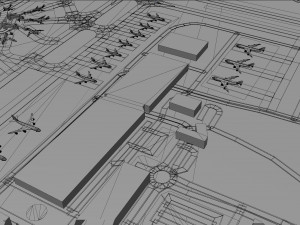 Ben Gurion Airport 10km 3D-Modell