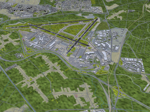 Ben Gurion Airport 10km 3D-Modell