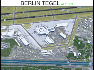 Berlin Tegel Airport 10km 3D Model
