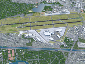 Berlin Tegel Airport 10km 3D Модель