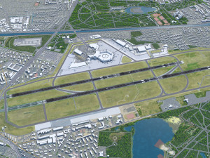 Berlin Tegel Airport 10km 3D Модель