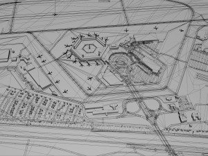 Berlin Tegel Airport 10km 3D Модель