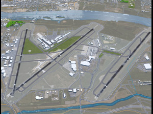 Bill and Hillary Clinton National Airport 10km Model 3D