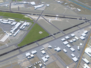 Bill and Hillary Clinton National Airport 10km Model 3D