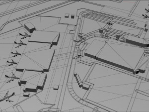 Bill and Hillary Clinton National Airport 10km Model 3D