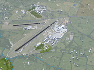 Blue Grass Airport Lexington 10km Model 3D