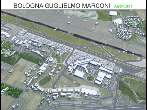 Aeroporto Guglielmo Marconi di Bologna 10km Modello 3D