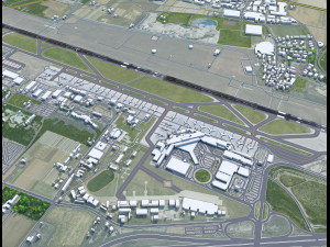 Bologna Guglielmo Marconi Airport 10km 3D Модель