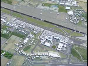 Bologna Guglielmo Marconi Airport 10km 3D Model