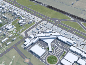 Bologna Guglielmo Marconi Airport 10km 3D Модель