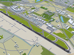 Bologna Guglielmo Marconi Airport 10km 3D Модель