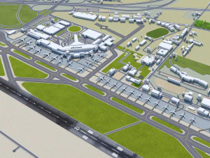 Bologna Guglielmo Marconi Airport 10km 3D Model