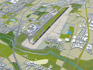 Bologna Guglielmo Marconi Airport 10km 3D Model