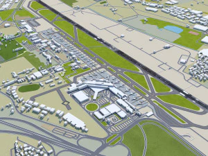 Bologna Guglielmo Marconi Airport 10km 3D Model