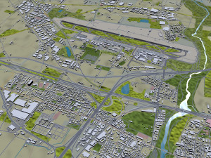 Bologna Guglielmo Marconi Airport 10km 3D Модель