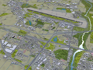 Bologna Guglielmo Marconi Airport 10km 3D Model
