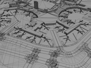 Boston Logan Airport 10km 3D Model