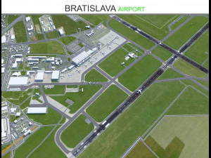 Aeroporto de Bratislava 15 km Modelo 3D