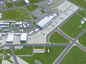 Bratislava Airport 15km 3D Model