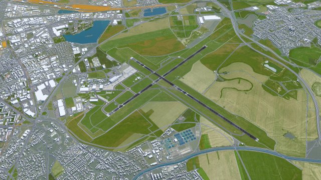 Bratislava Airport 15km Low-poly 3D Model