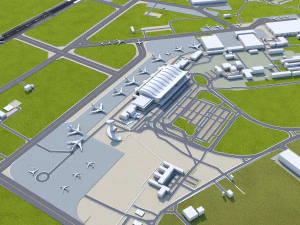 Bratislava Airport 15km 3D Model
