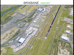 Aeroporto de Brisbane 10 km Modelo 3D